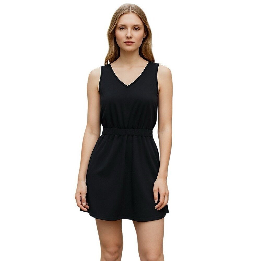 KAVU Ensenada Dress Black Womens Size XS V Neck Sleeveless true outdoor wear